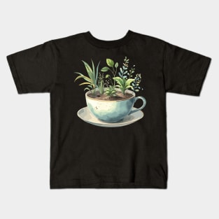 Plants Tea cup Kids T-Shirt